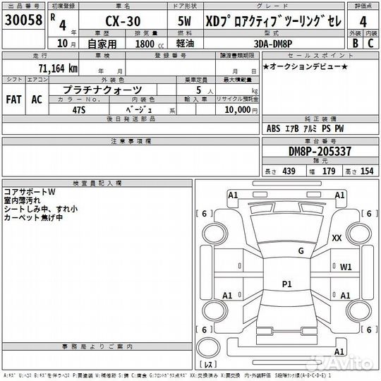 Mazda CX-30 1.8 AT, 2022, 71 000 км