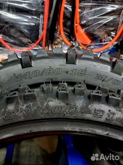 Запчасть для мотоцикла, комплект покрышек 18