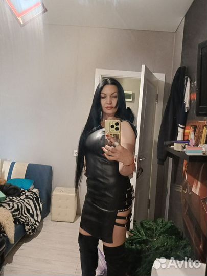 Эксклюзивное кожанное платье