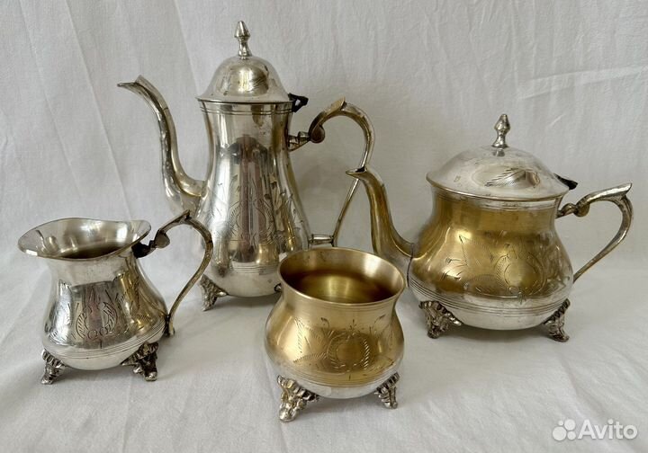 Чайно-кофейный набор латунь