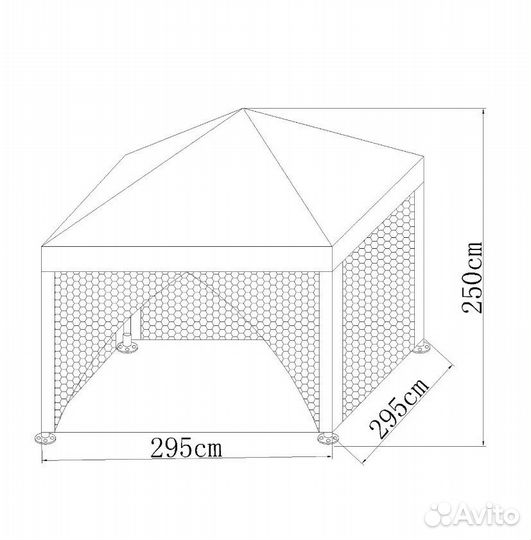 Новый садовый шатер/павильон 3х3