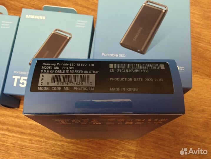 4TB Samsung T5 Evo Внешний SSD (Новые)