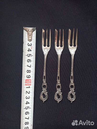 Вилка десертная Европа, серебро 800'