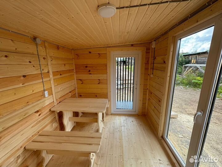 Готовая баня из бруса в наличии или под заказ