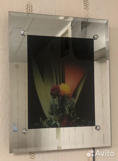 Картина «цветы» зеркало с подсветкой