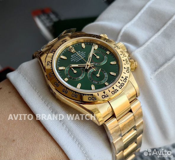 Часы Rolex Daytona Yellow Gold Green Dial new