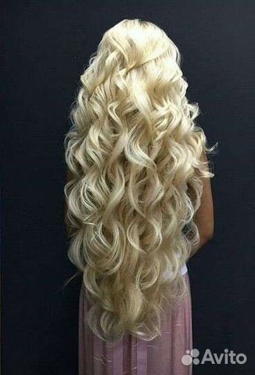 Наращивание волнистые волосы 60- 70-80- см кудри