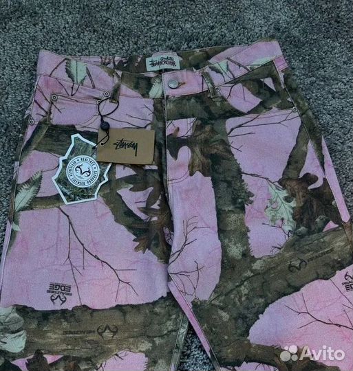Джинсы Stussy RealTree розовые