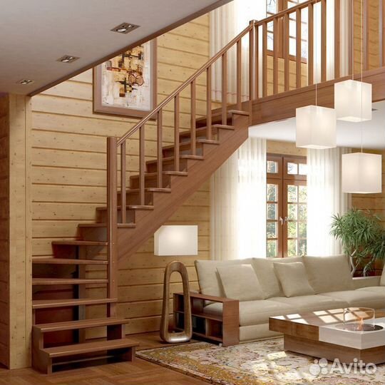 Лестница из сосны «К-001м/1»