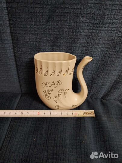 Керамическая кружка-поильник кмв СССР