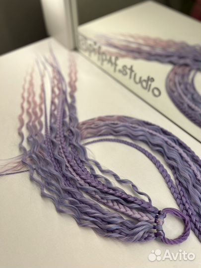 Резинка с локонами и косами афререзинка афролоконы