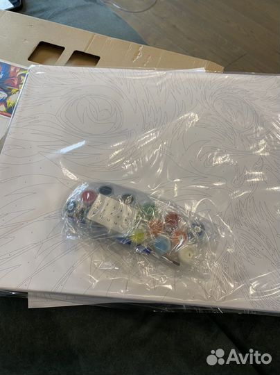 Раскраска по номерам «радужный кот»