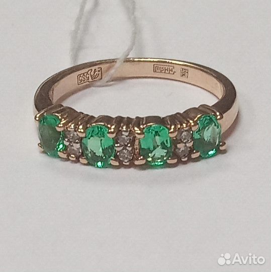 Золотые кольца с бриллиантами 16,5 размер