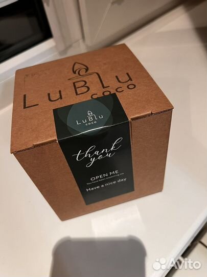 Ароматическая свеча в гипсовом подсвечнике