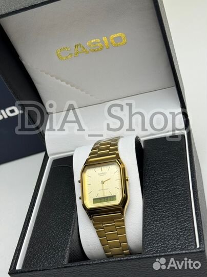 Часы мужские электронные Casio AQ-230GA-9D золото