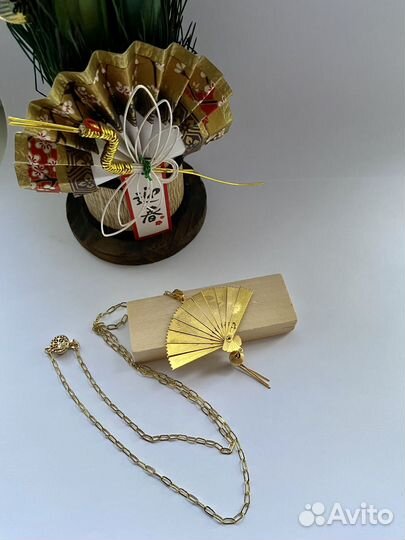 Кулон веер. Винтаж Япония