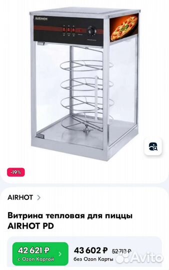 Тепловая витрина для пиццы