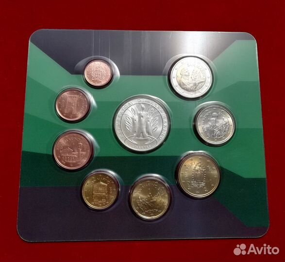 Набор Сан-Марино 2019 год (8 монет + 5 серебро)