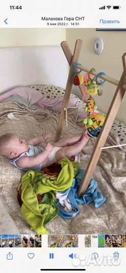 Деревянная стойка тренажер Монтессори