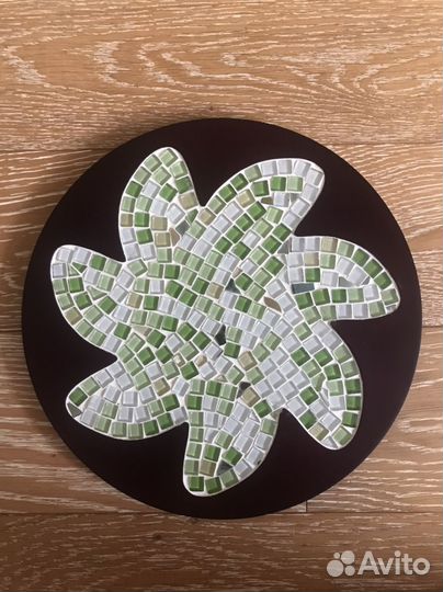 Поднос. Под цветок/под горячее. Мозаика