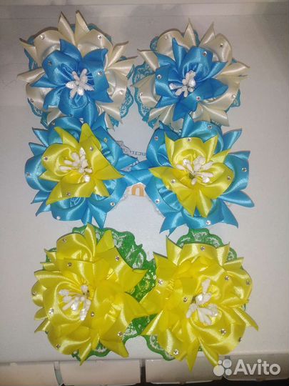 Бантики на резиночках и заколочках, пара