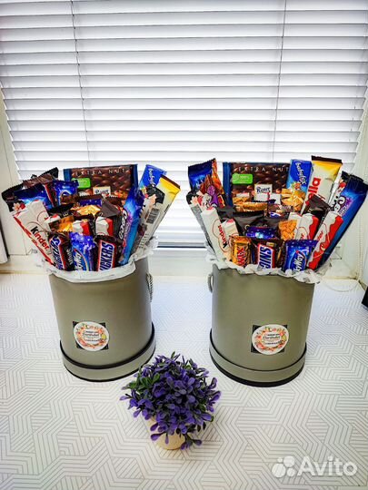 Детский сладкий букет из конфет