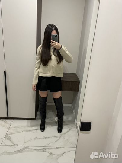 Новые шикарные сапоги ботфорты zara 38