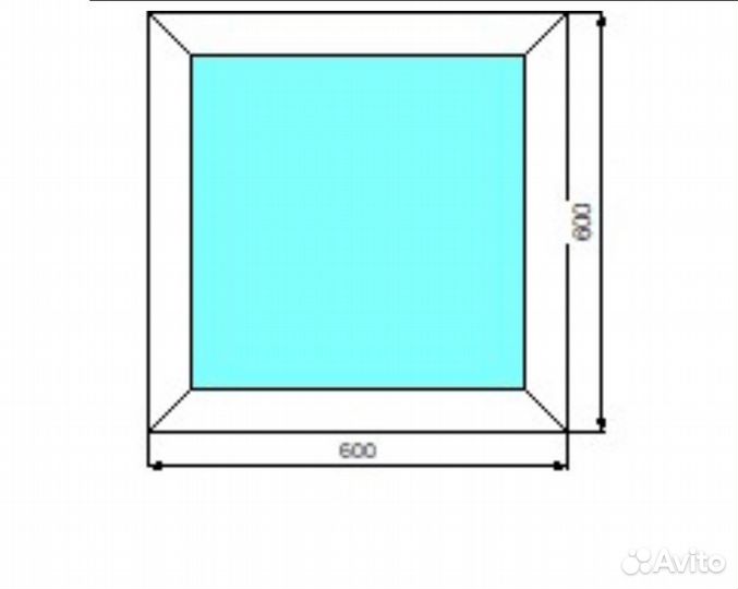 Пластиковое окно 600х600