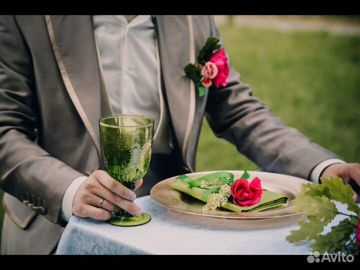 Фужеры бокалы цветное стекло