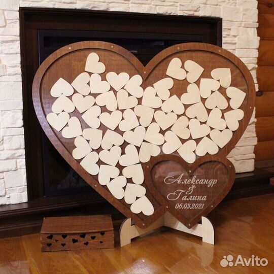 Свадебное сердце для пожеланий