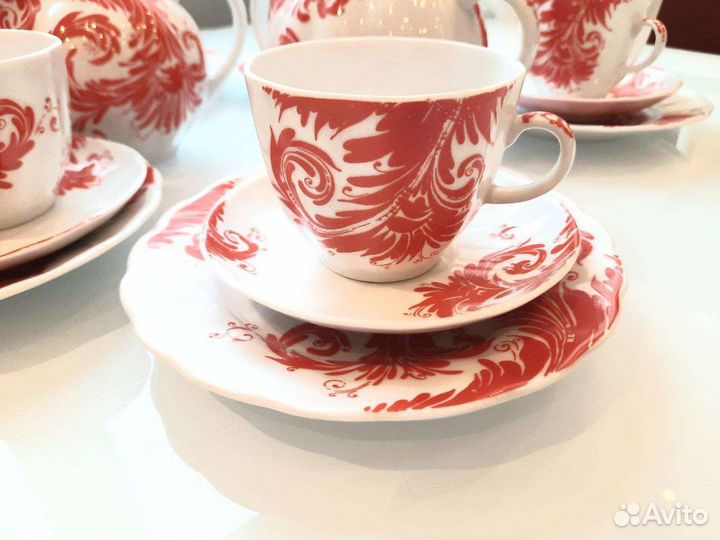 Сервиз фарфор лфз 1сорт Перо жар-птицы