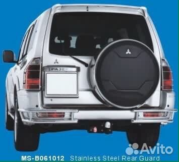 Защита заднего бампера Mitsubishi Pajero III