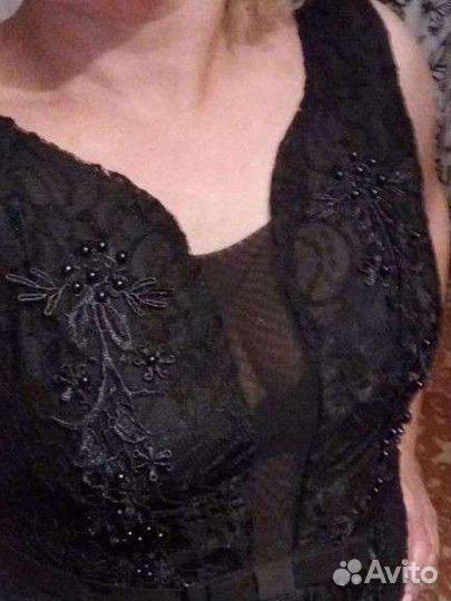 Черное кружевное платье 46 Новое