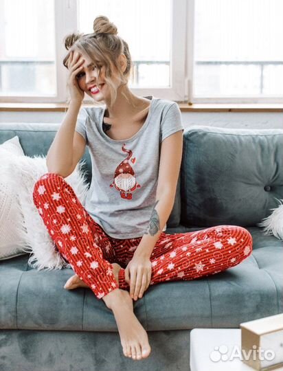 Новогодняя пижама женская 46