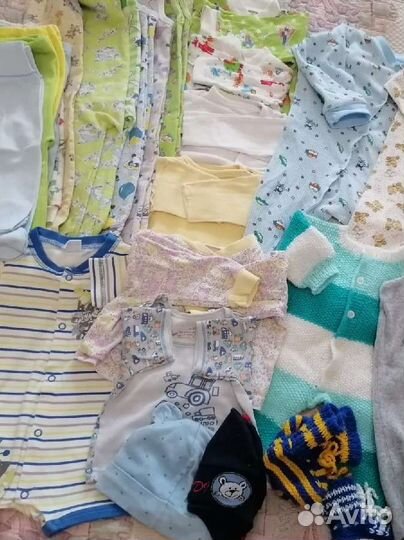 Большой пакет вещей на малыша от 0 до 6 месяцев
