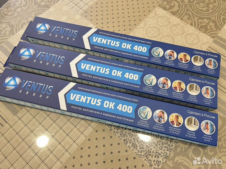 Оконный приточный клапан c фильтром Ventus ок 400