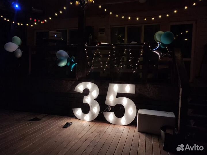 Цифры на день рождения Фотозона из пайеток