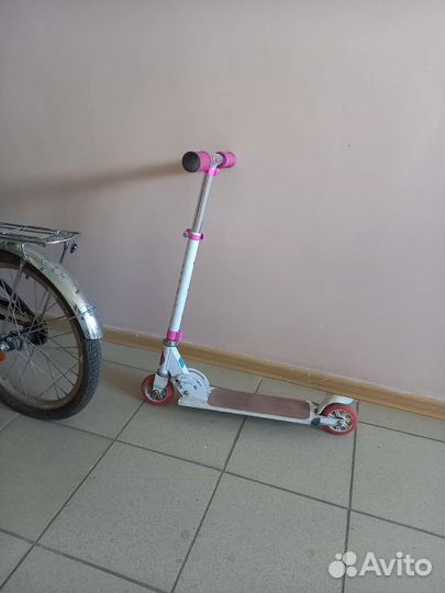 Самокат детский для девочки бу