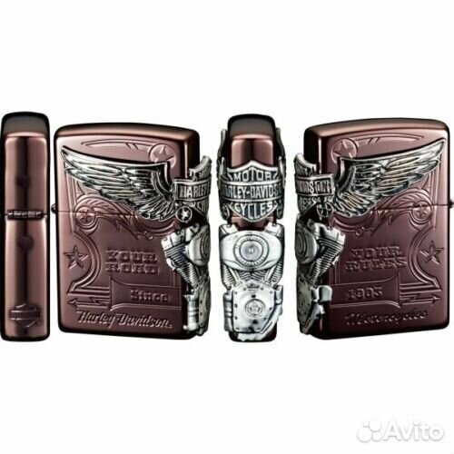 Зажигалка Zippo - Engine Wings chocolate&silver