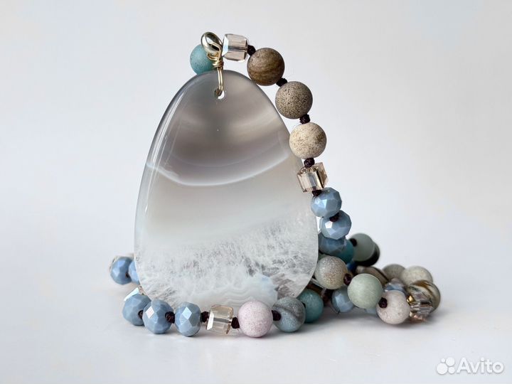 Сотуар колье чокер агат яшма