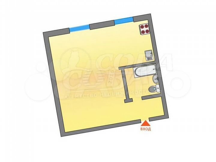 Квартира-студия, 30 м², 3/5 эт.