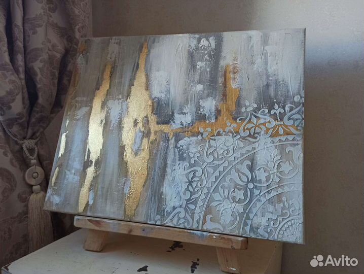 Интерьерная картина в смешанной технике