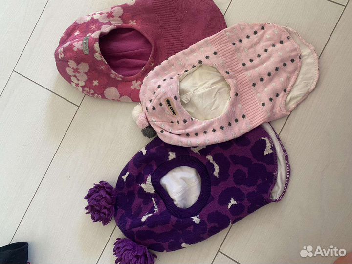 Шапка шлем для девочки Деми и зима