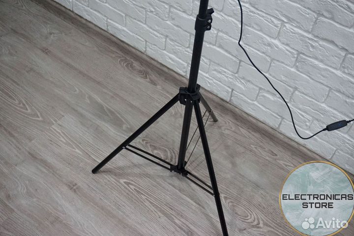 Кольцевая Лампа 36см с Держателем Светло-Мрамор