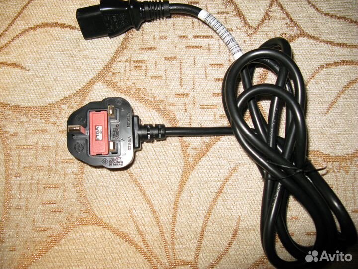 Кабель питания 220в Английская вилка / разъём С-13