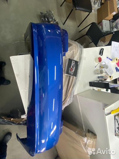 Бампер chevrolet aveo (Т250) SDN 2006 синий