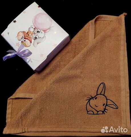 Набор полотенец Зайчик 2 шт 30на30 в упаковке