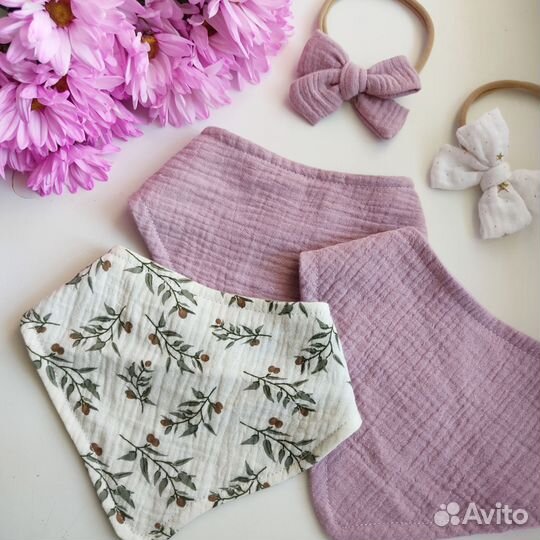 Слюнявчик бантик