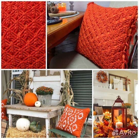 Подушка макраме