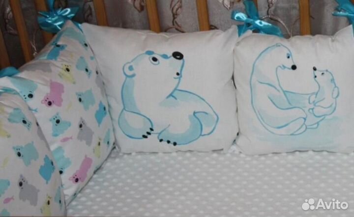 Бортики подушки в детскую кроватку